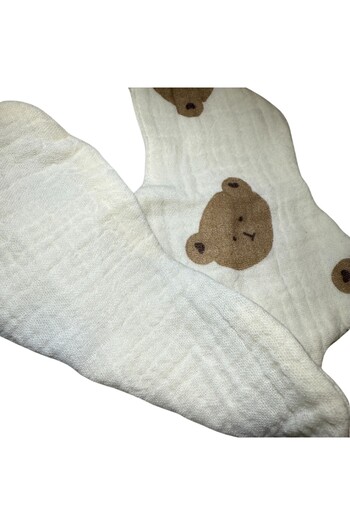 OEM Cotton bib, adjustable size, without fluorescent agent, 21 x 23 cm