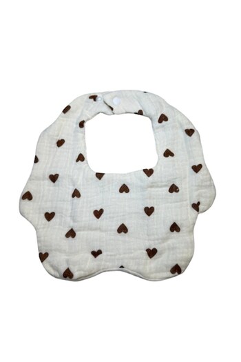 OEM Cotton bib, adjustable size, without fluorescent agent, 21 x 23 cm