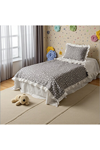 By Masuaa Single Ruffled Duvet Cover and Pillowcase Set |   Without Sheets |