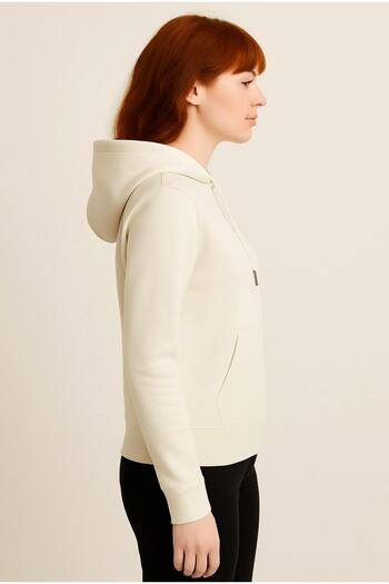 AXXEL Γυναικεία κρεμ μπλούζα με κουκούλα Oversize-W1108-K