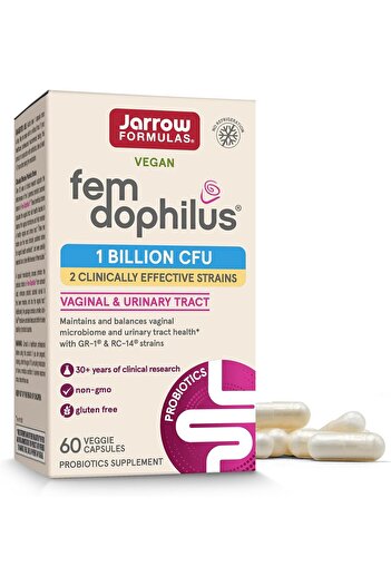 Jarrow Formulas Fem-Dophilus for Women, 60 Vegetarian Capsules, Acidophilus