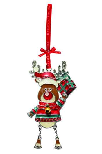 AZAY CASA Christmas Decoration Golden Horse 16 x 12 cm