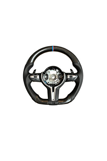 Lumi LUXURY Leather and carbon sports steering wheel compatible with BMW 1 Series 2 Series 3 Series 4 Series X5 X3 F range models