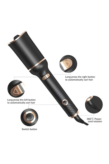 OEM Automatic Hair Curler, Secairiji, Ceramic, 230 C, Black