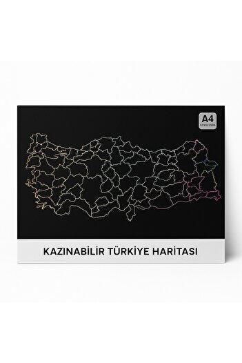 TOTTERİQ Scratch Off Turkey Map, Scratch Off Places to Visit, Souvenir Activity for Lovers and Married Couples