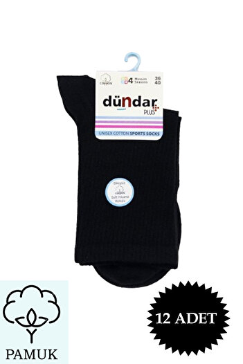 Dündar Men's Cotton Sports Long Socks 12 Pack 4 Seasons