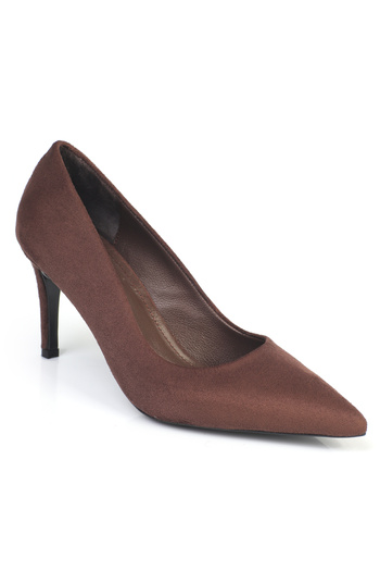 Capone Outfitters Rhonda Mid-Heeled Daily Stylish Lining Genuine Leather Stiletto