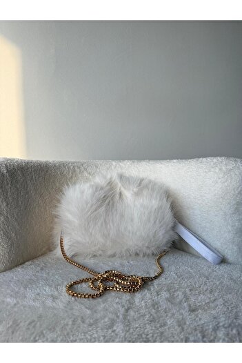 emelimin Women's Plush Mink Crossbody Shoulder Bag with Magnet and Zipper Closure
