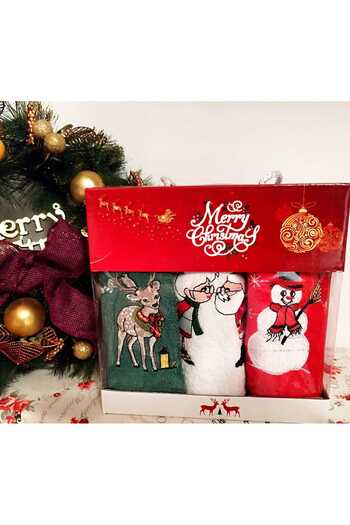 OEM Set 3 Towels in Box, 100% Cotton, Size 30x50cm, Christmas Design 03