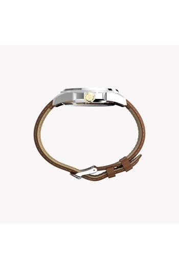 Timex Essex Day and Date 45mm Leather Strap Watch