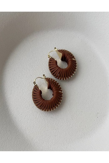 mos&more Brown Ring Stylish Women's Earrings