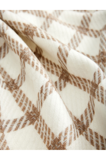 Koton Plaid Patterned Tasseled Long Scarf