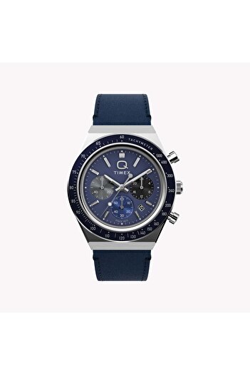 Timex Q Timex® Chronograph 40mm Leather Strap Watch