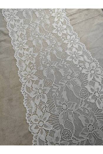 FASHİON DANTEL Lycra Stretch Lace 19 cm Width 1 Meter Ecru