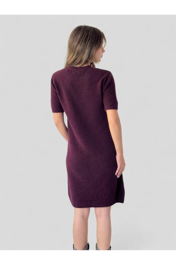 Retrobird Knitwear Dress Women Burgundy Colored
