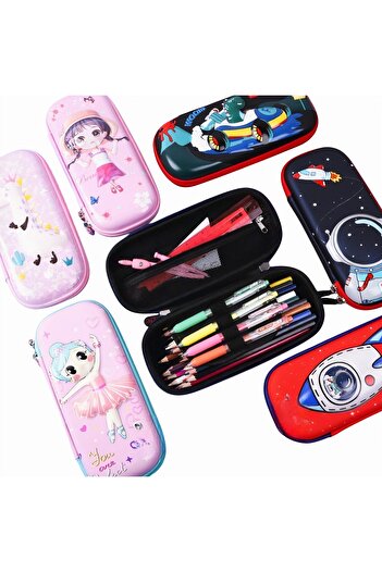 JML Waterproof 3D School Pencil Case 23x11cm, Various Models