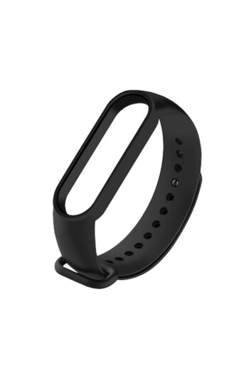 digital-play Silicone Replacement Strap for Xiaomi Mi Band 5/6, Black