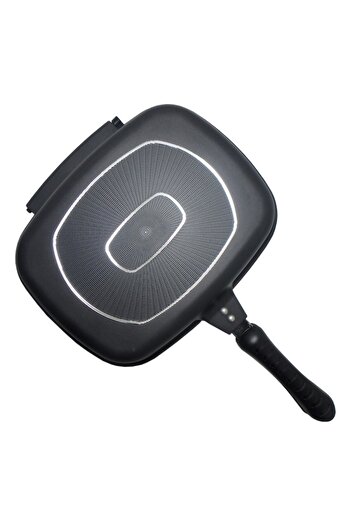 Dessini Grill Pan, Double-Sided, Italy 30 cm with Silicone Gasket and Magnetic Handle