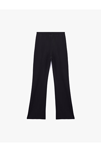 Koton Slim Fit Ribbed Detail Wide Leg Spanish Pants