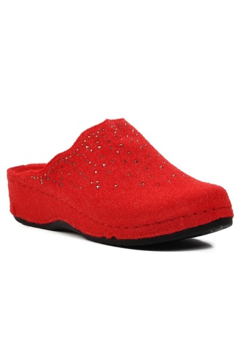 KOCAMANLAR K-10909 Home Slippers Orthopedic Women's Slippers Red