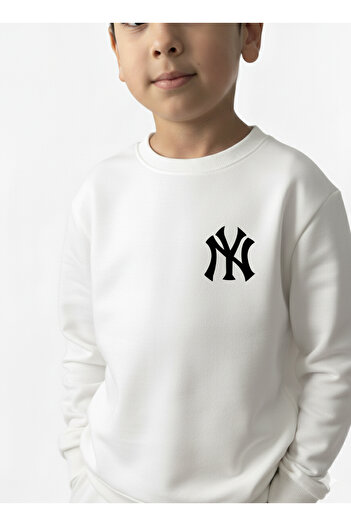 Let's Wear Yankee Printed Kids Hoodie with Pockets and Drawstring Premium Compact Sweatshirt Tracksuit Set