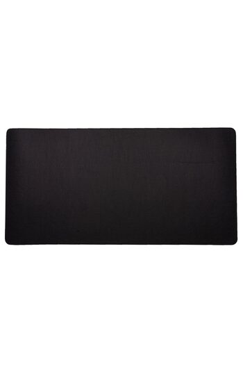 PadForce Minimalist Synthetic Wool Mousepad for Desktop, Gaming, Office, Non-slip - Black, 120x60cm