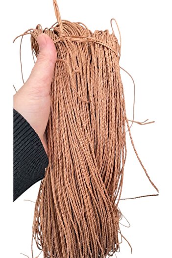 Kevser nur tuhafiye Paper Yarn Natural Straw Raffia Supla Natural Bag Hobby Hand Knitting Yarn 4 Pcs=100Gr