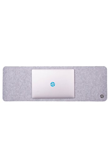 PadForce Minimalist Synthetic Wool Mousepad for Desk, Gaming, Office, Non-slip - White, 90x30cm