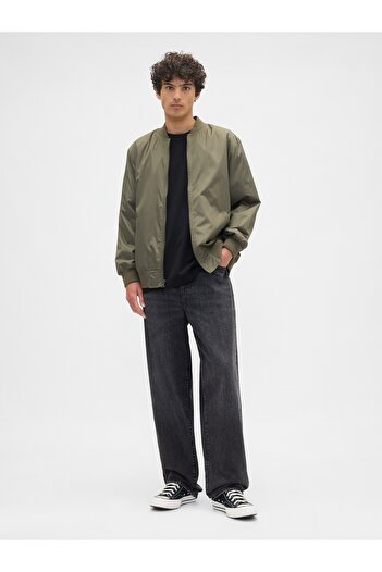 GAP Erkek Yeşil 100% Geri Dönüştürülmüş Relaxed Ripstop Bomber Ceket