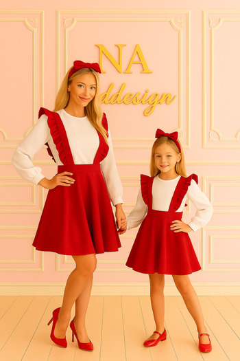 NA ADDESIGN Custom Made Mother-Daughter Salopet Skirt and Blouse Set (Must Be Added Separately to the Cart, Prices Are Separate)