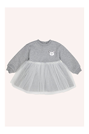 LC Waikiki Girl's Applique Detailed Knitted Dress