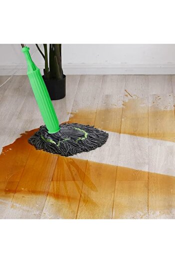 EMATTERIO Quick-Wring Mop, Super Absorbent, 360° Rotation, Ergonomic Design, Wet and Dry