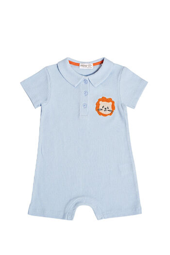 LC Waikiki Waffle Fabric Lion Figured Baby Boy Jumpsuit