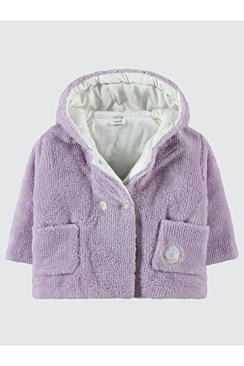 LC Waikiki Baby Girl Hooded Coat 6 18 Months Lilac