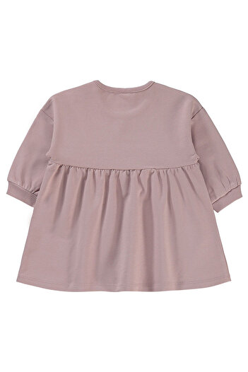 LC Waikiki Baby Girl Dress 6-18 Months Soft Dusty Rose