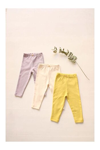 LC Waikiki 3-Piece Combed Cotton Baby Tights Model 5