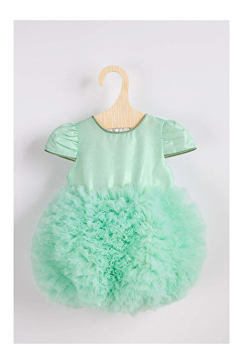 LC Waikiki Mint Short Sleeve Tutu Baby Princess Dress - Lina