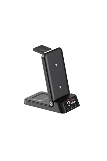PLEMORY Wireless Charger Plemory® 4 in 1 Station, Qi, Fast Charger 25W, USB-C, Black