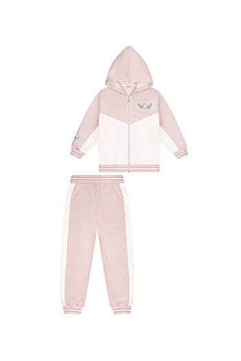LC Waikiki Angel Heart Embroidered Color Block Glitter Tracksuit