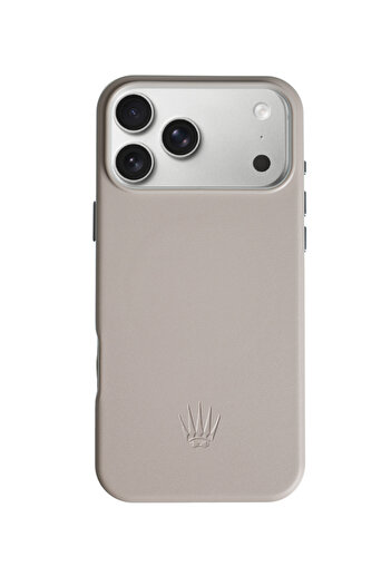 WATCHOFROYAL Bexocase iPhone 17 Pro Max Grey Leather Case with Magsafe Feature