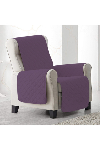MADOR Quilted Armchair Cover - Purple