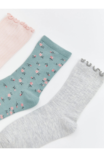 LC Waikiki Lcw Dream Pink Floral Women's Socks 5-Pack