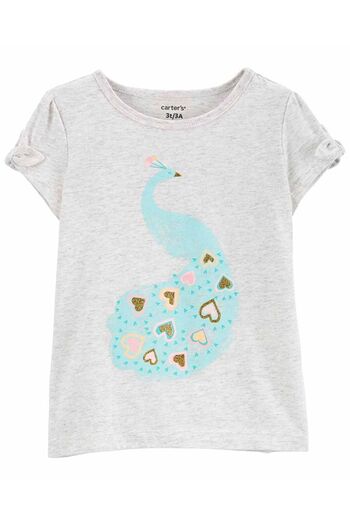 LC Waikiki Little Girl's T-shirt Light Gray