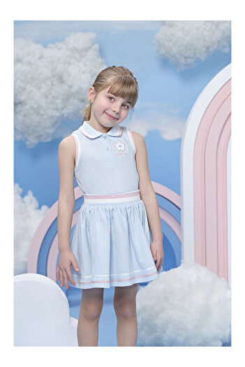 LC Waikiki Girl's Polo Collar Skirt Set of 2