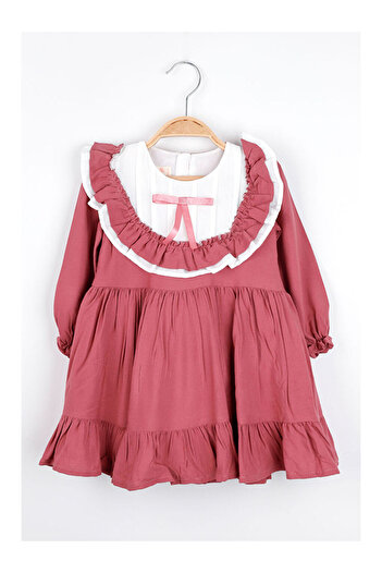 LC Waikiki Dried Rose Vintage Girl's Dress - Silvia