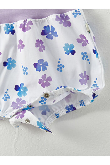 LC Waikiki Elastic Waist Printed Baby Girl Shorts