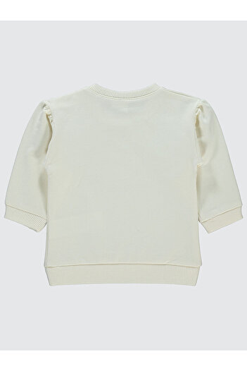 LC Waikiki Baby Girl Sweatshirt 6-18 Months Ecru