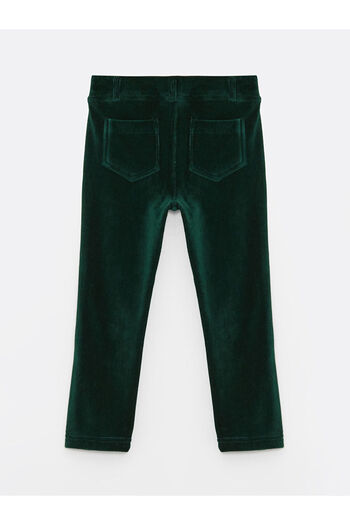 LC Waikiki Baby Girl Velvet Trousers with Elastic Waist