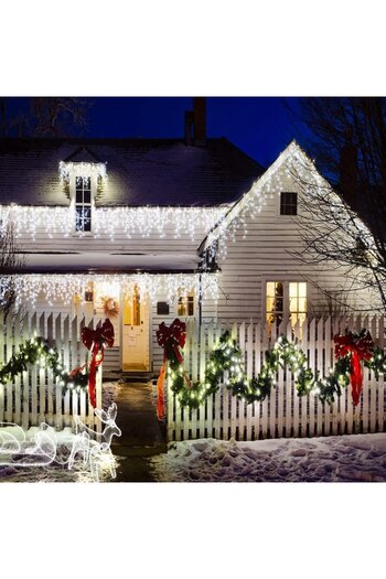OEM Christmas Icicle Lights, 20m, 500 LEDs, 8 Light Modes, Curtain, Fringe, Indoor/Outdoor,