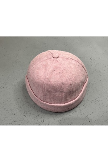 ZERAMİNE Wool Textured Unisex Fisherman Hat – Vintage Docker Model - Lined - Velcro Fastener